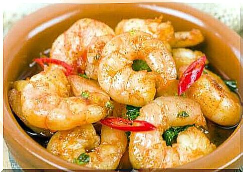 shrimp with sauce