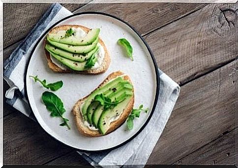 Healthy vegan avocado cheese with oregano