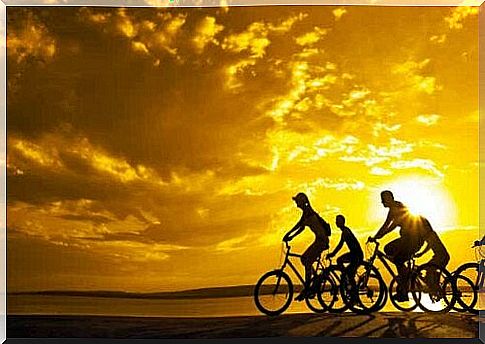 cycling on the beach