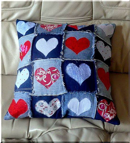 You can make beautiful pillows using our old shirts