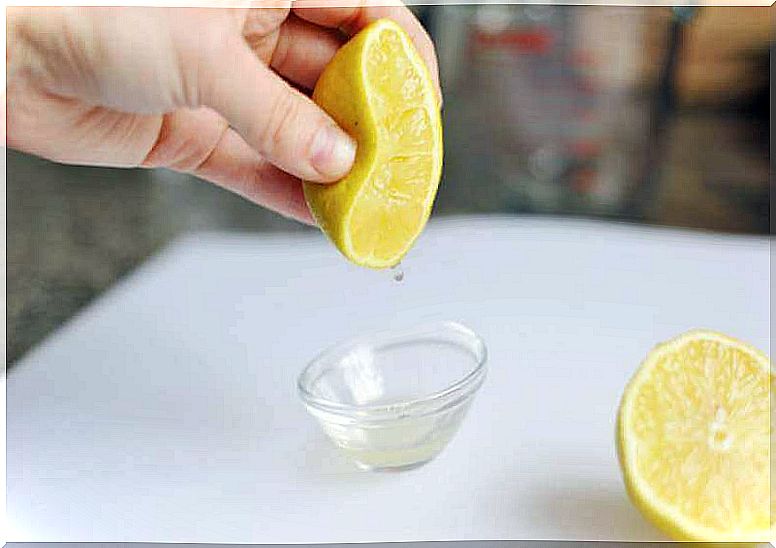 squeezed lemon