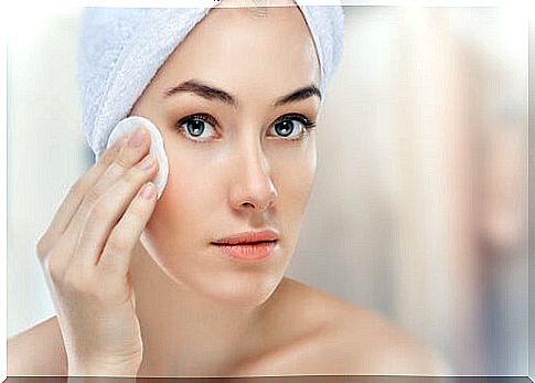 Women avoiding skin dryness with products