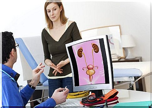 Woman having a kidney checkup